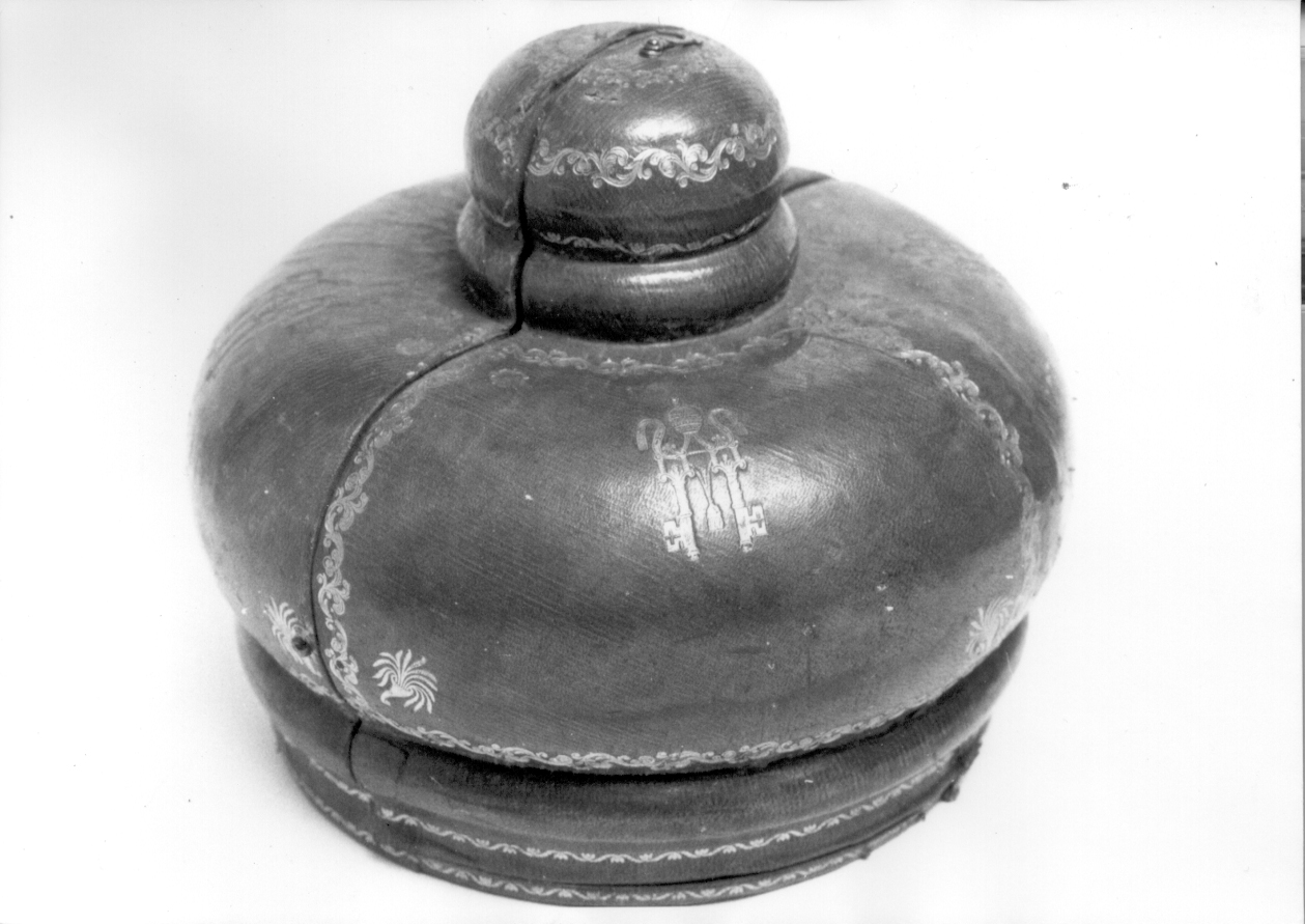 custodia di corona, opera isolata - manifattura romana (metà sec. XIX)