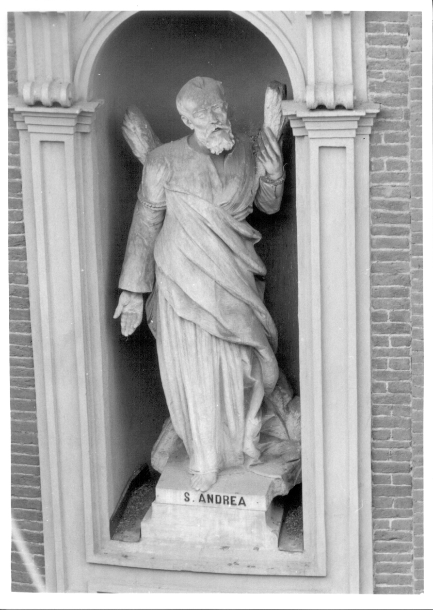 Sant'Andrea (statua, opera isolata) di Melchiorre Luigi - ambito valenzano (inizio sec. XX)