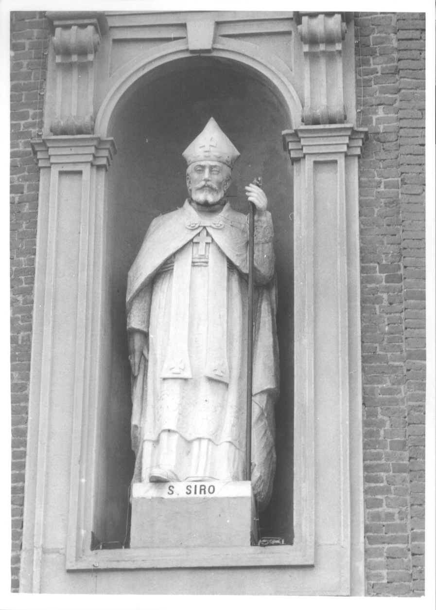 San Siro (statua, opera isolata) di Melchiorre Luigi - ambito valenzano (inizio sec. XX)