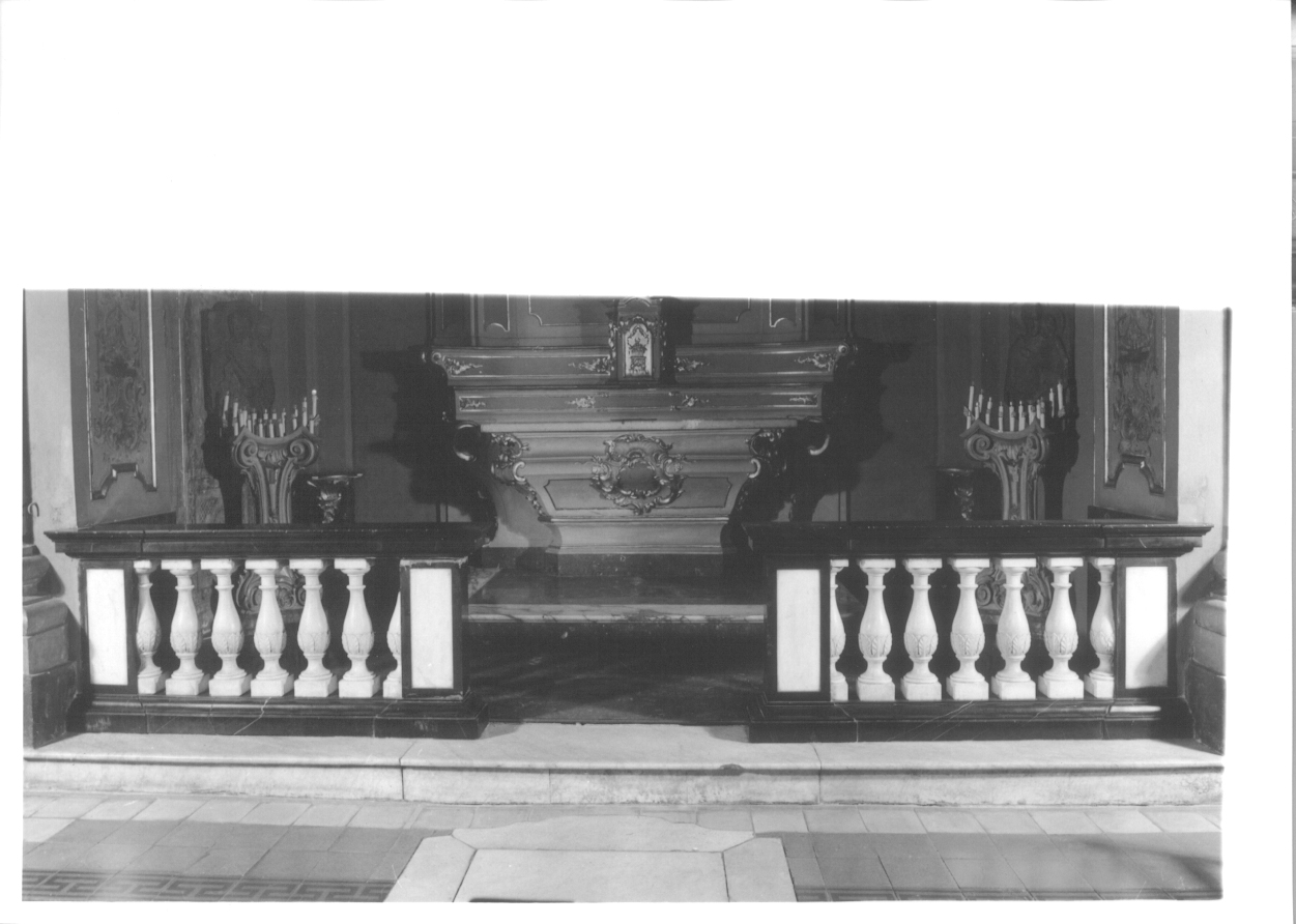 balaustrata di cappella, serie - ambito piemontese (metà sec. XVIII)