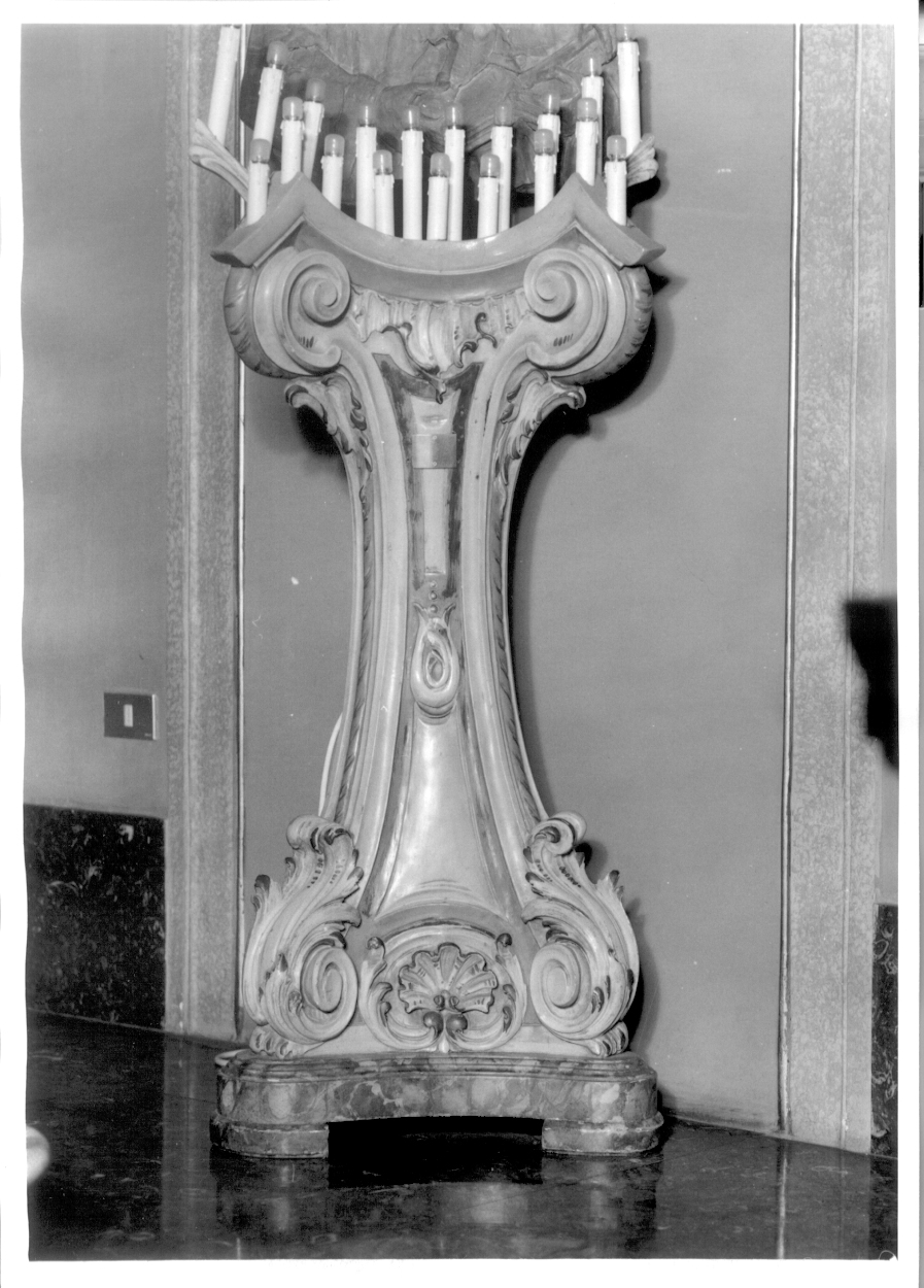 candelabro, serie - ambito piemontese (seconda metà sec. XVIII)