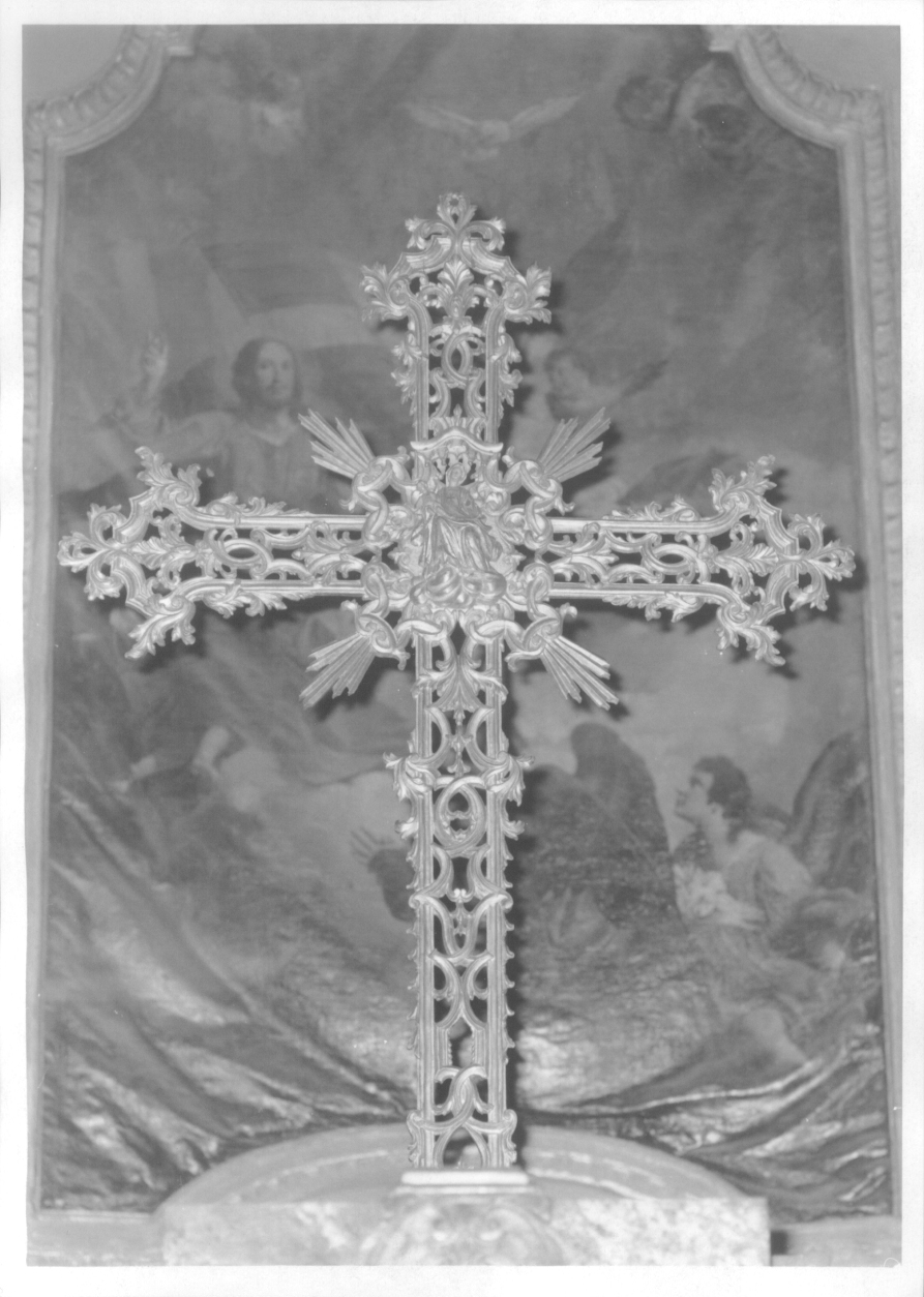 Madonna con Bambino (croce processionale, opera isolata) - ambito piemontese (metà sec. XVIII)