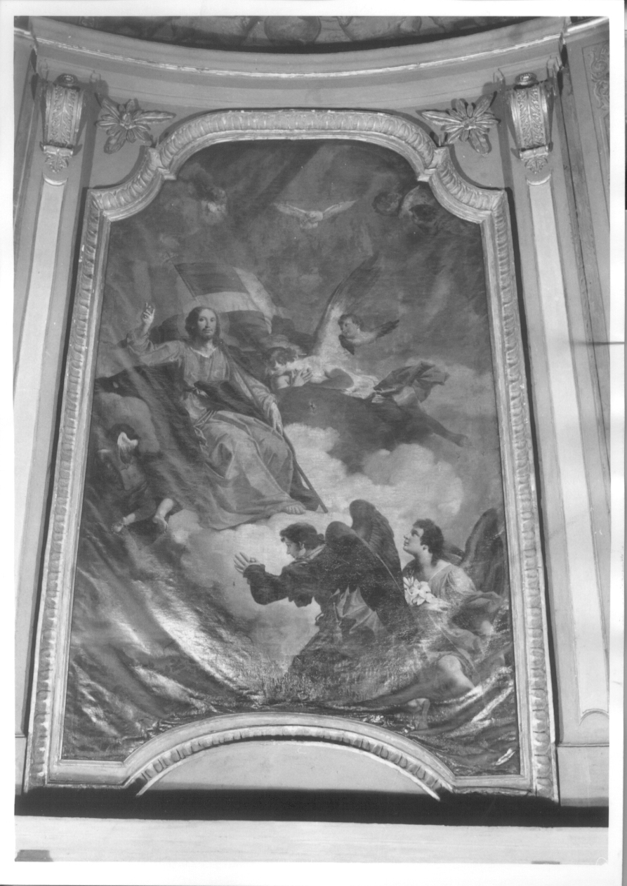 Cristo redentore con angeli (dipinto, opera isolata) di Dalla Rosa Saverio, Lorenzi Francesco (ultimo quarto sec. XVIII)