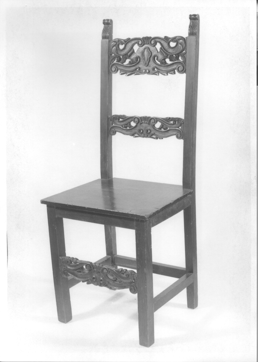 sedia, serie - ambito piemontese (prima metà sec. XVII)
