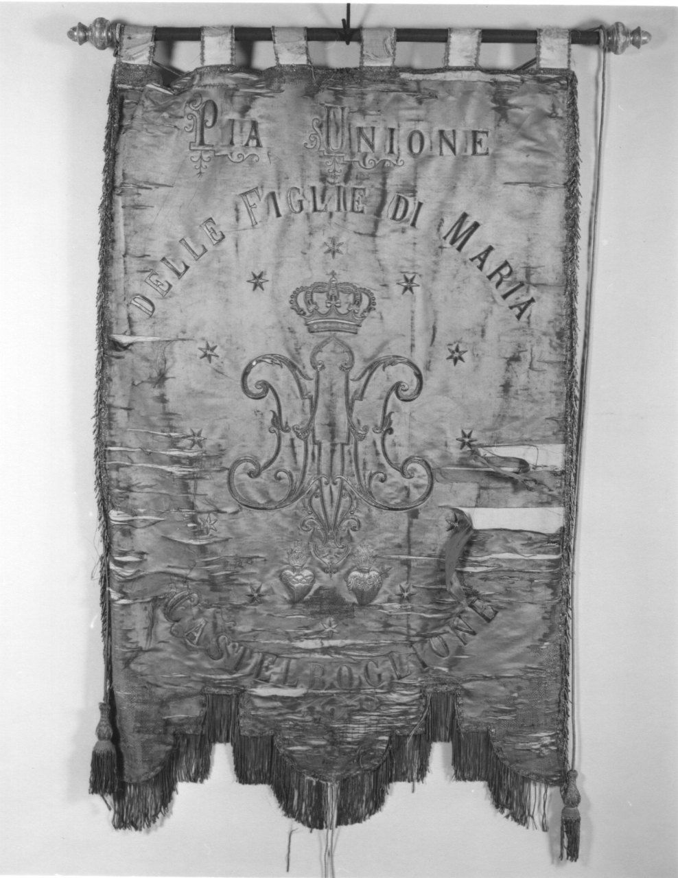 monogramma mariano (dipinto) - manifattura italiana (primo quarto sec. XX)