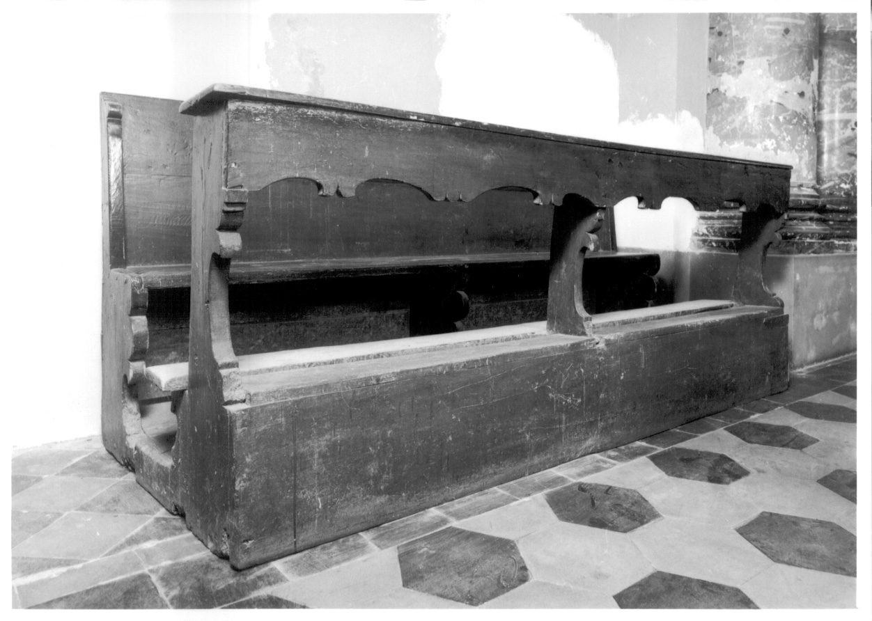 banco da chiesa, opera isolata - ambito astigiano (sec. XIX)