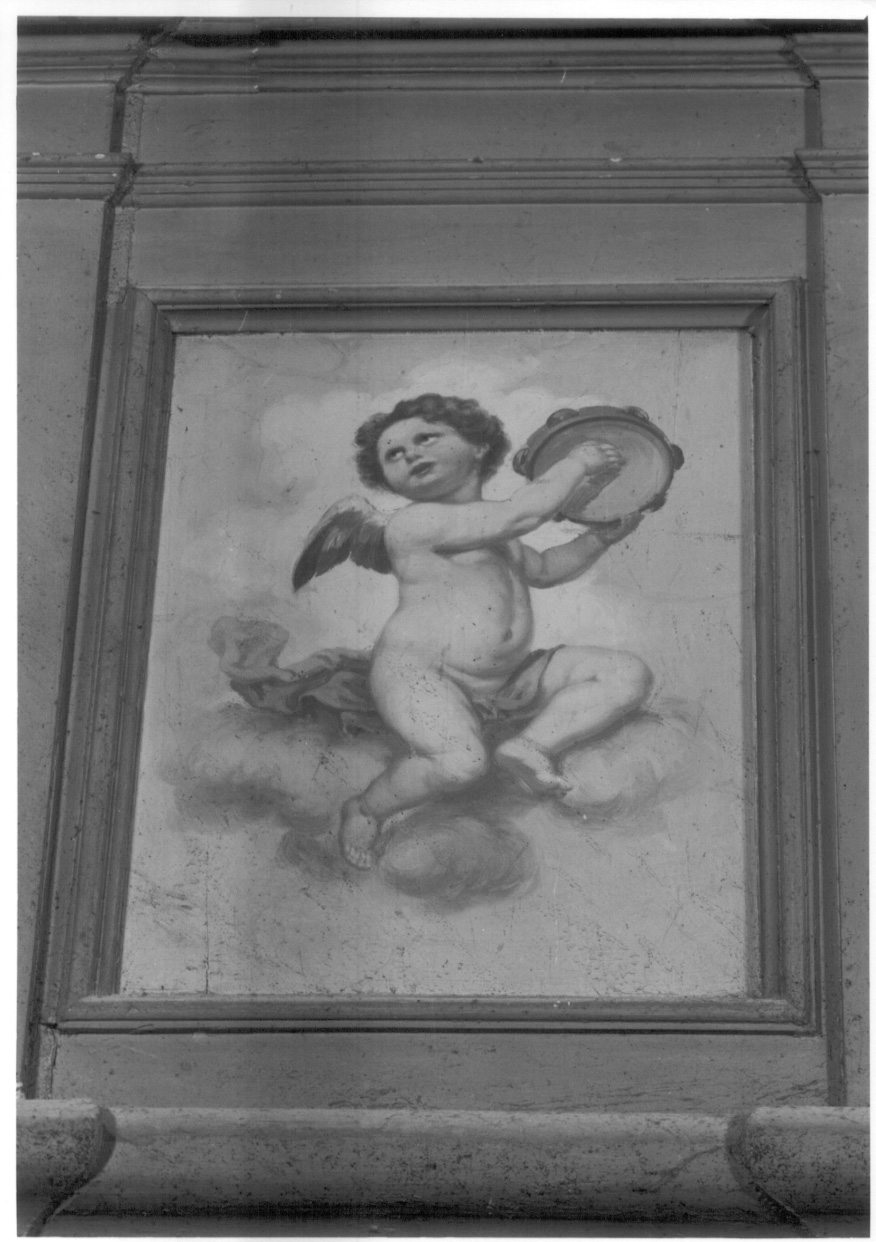 angioletto musicante (decorazione pittorica, elemento d'insieme) - ambito astigiano (prima metà sec. XX)