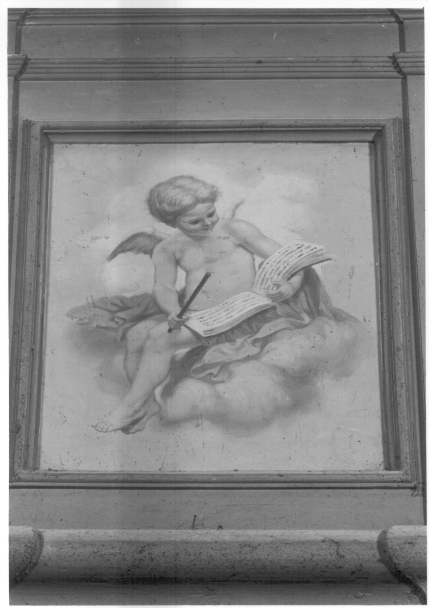 angioletto musicante (decorazione pittorica, elemento d'insieme) - ambito astigiano (prima metà sec. XX)