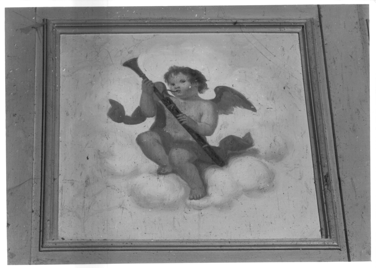 angioletto musicante (decorazione pittorica, elemento d'insieme) - ambito astigiano (prima metà sec. XX)