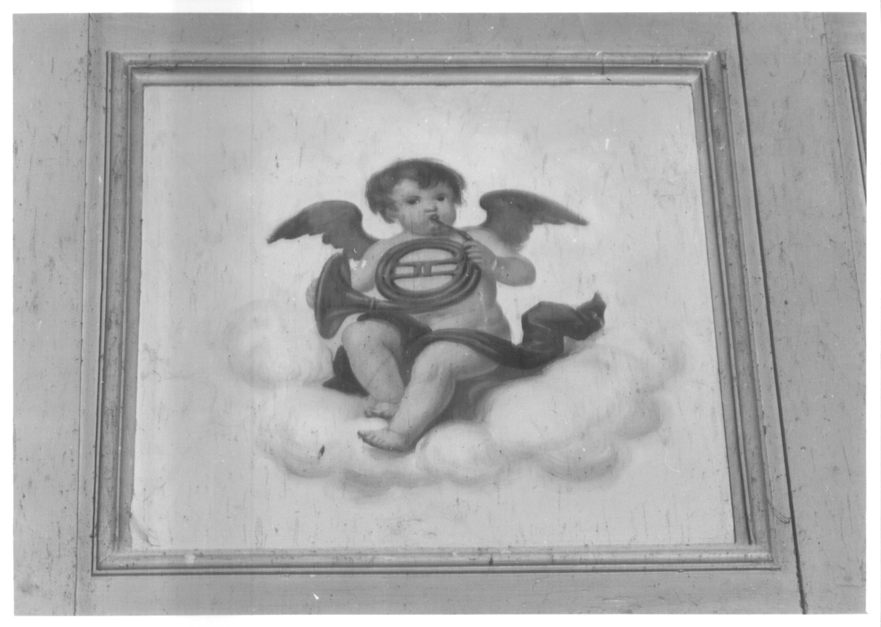 angioletto musicante (decorazione pittorica, elemento d'insieme) - ambito astigiano (prima metà sec. XX)