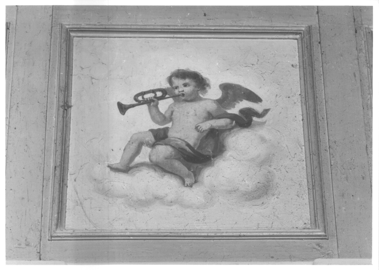 angioletto musicante (decorazione pittorica, elemento d'insieme) - ambito astigiano (prima metà sec. XX)