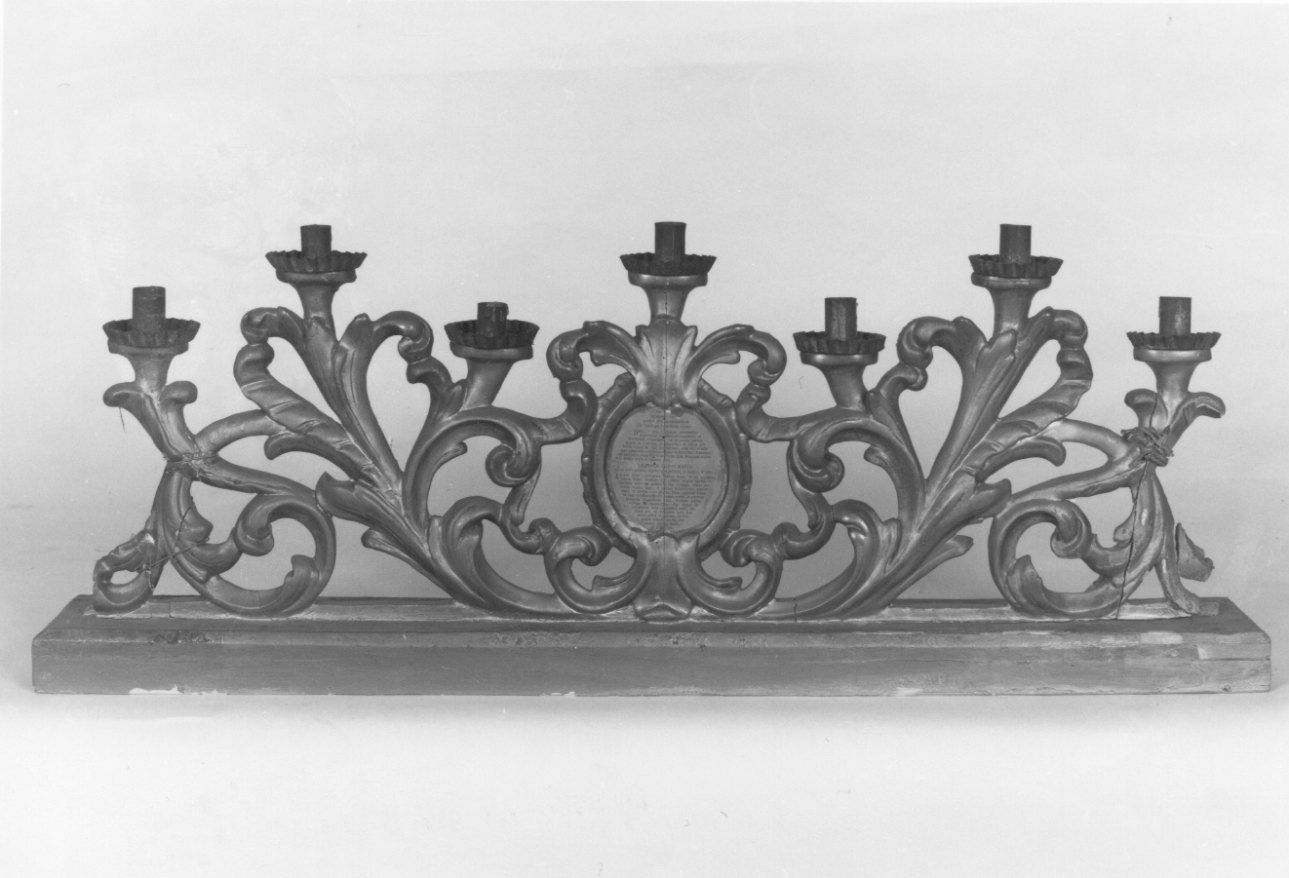 candelabro, serie - ambito piemontese (metà sec. XIX)