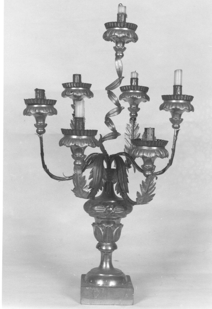 candelabro, serie - ambito piemontese (primo quarto sec. XIX)