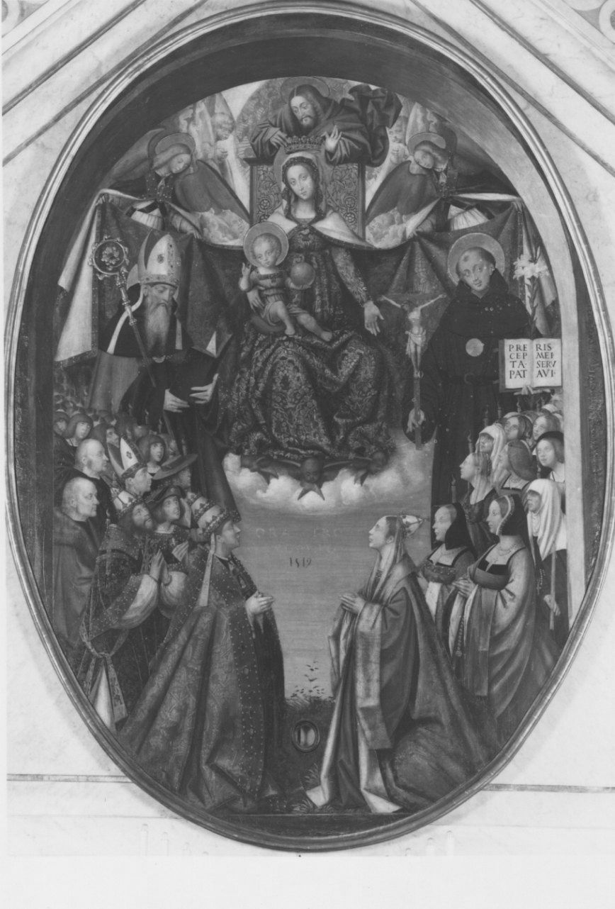 incoronazione di Maria Vergine tra santi e devoti (dipinto, opera isolata) di Ferrari Defendente (primo quarto sec. XVI)