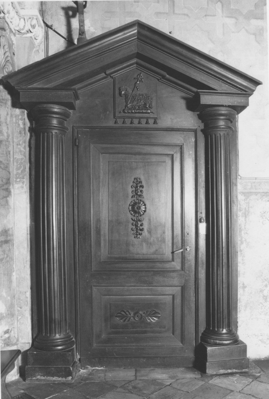 porta - ad un battente, opera isolata - bottega piemontese (primo quarto sec. XIX)