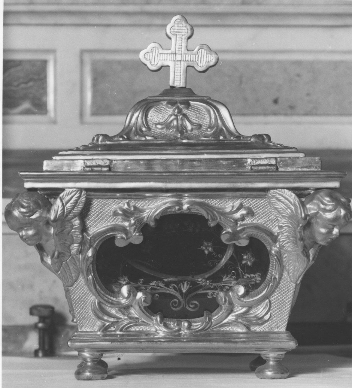 reliquiario a teca - a urna, opera isolata - bottega piemontese (terzo quarto sec. XVIII)