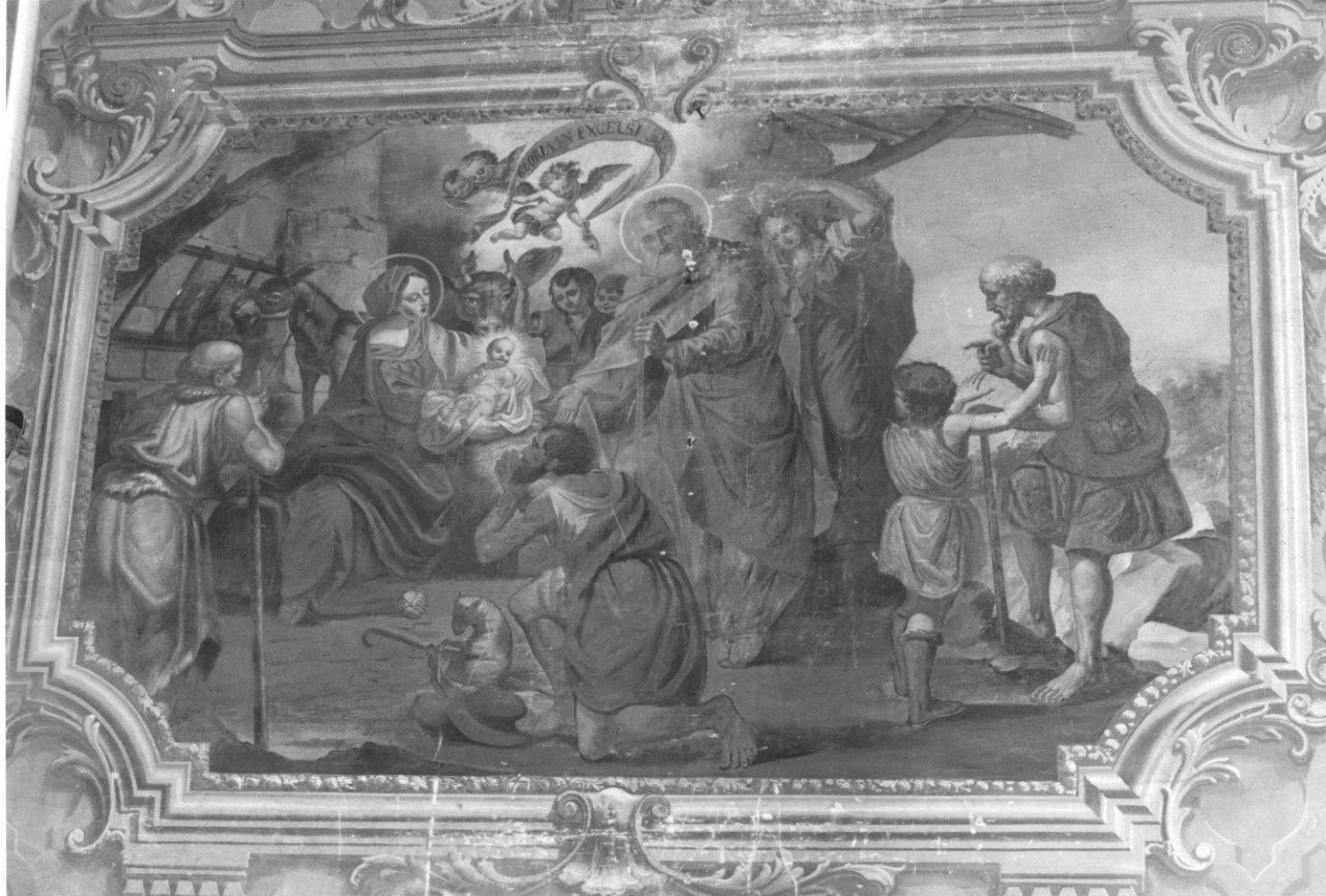 adorazione dei pastori (dipinto, opera isolata) - bottega piemontese (metà sec. XIX)