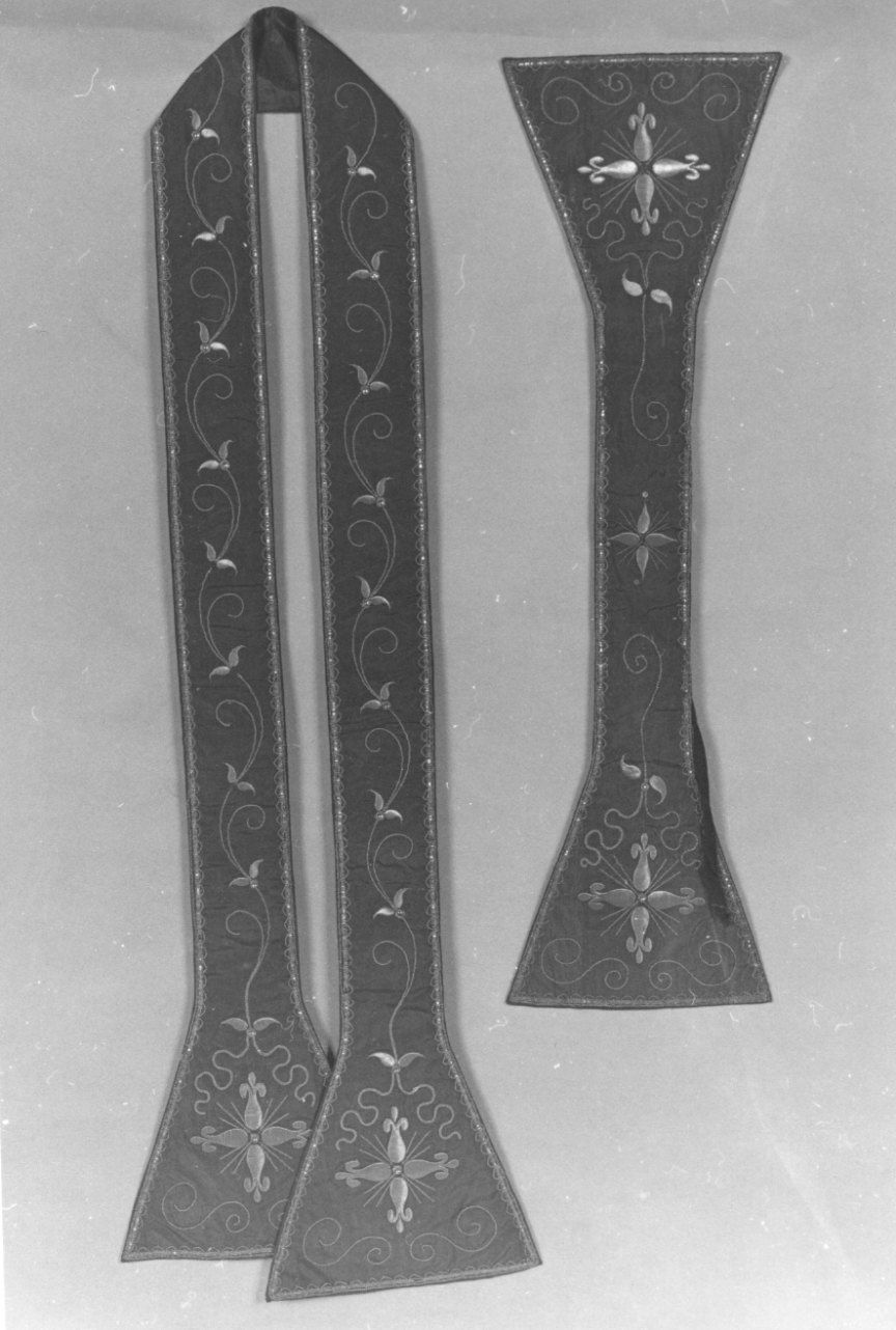 stola, elemento d'insieme - manifattura piemontese (primo quarto sec. XX)