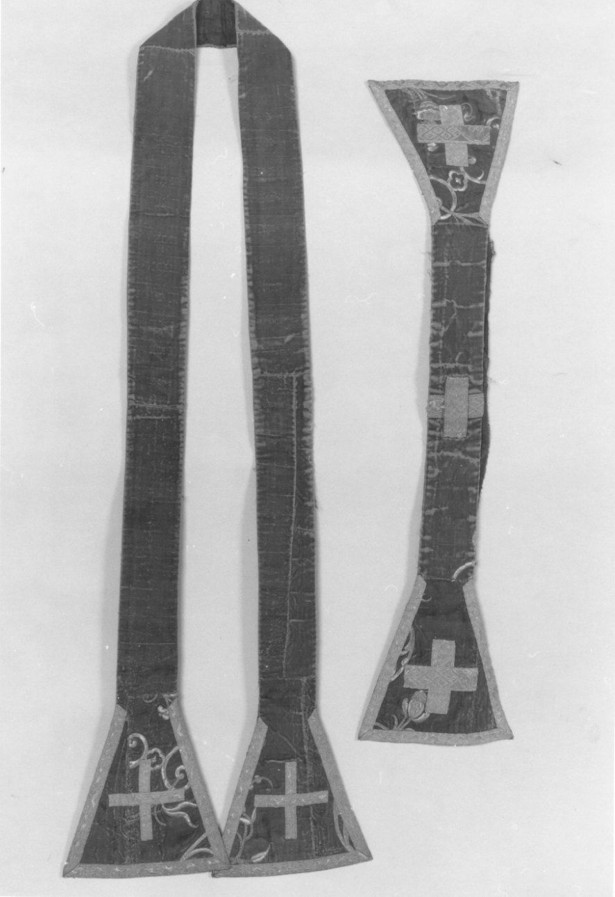 stola, elemento d'insieme - manifattura piemontese (terzo quarto sec. XVIII)