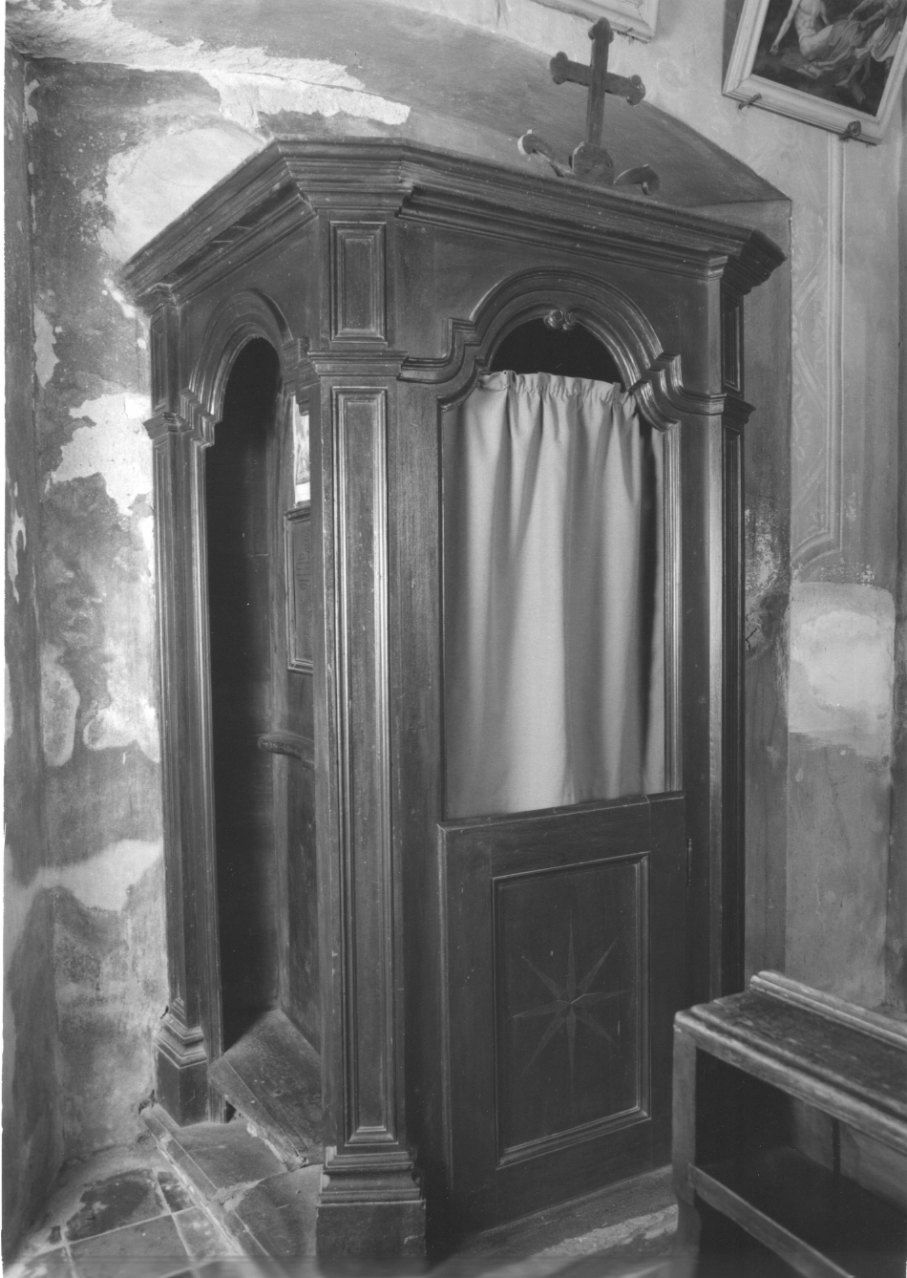 confessionale, opera isolata - ambito piemontese (seconda metà sec. XVIII)