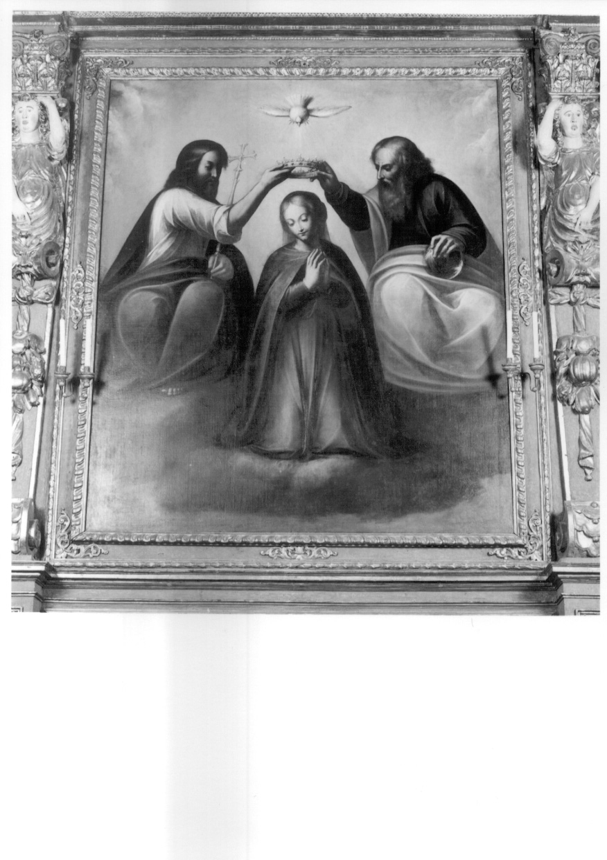 incoronazione di Maria Vergine (dipinto, opera isolata) - ambito piemontese (seconda metà sec. XVII)