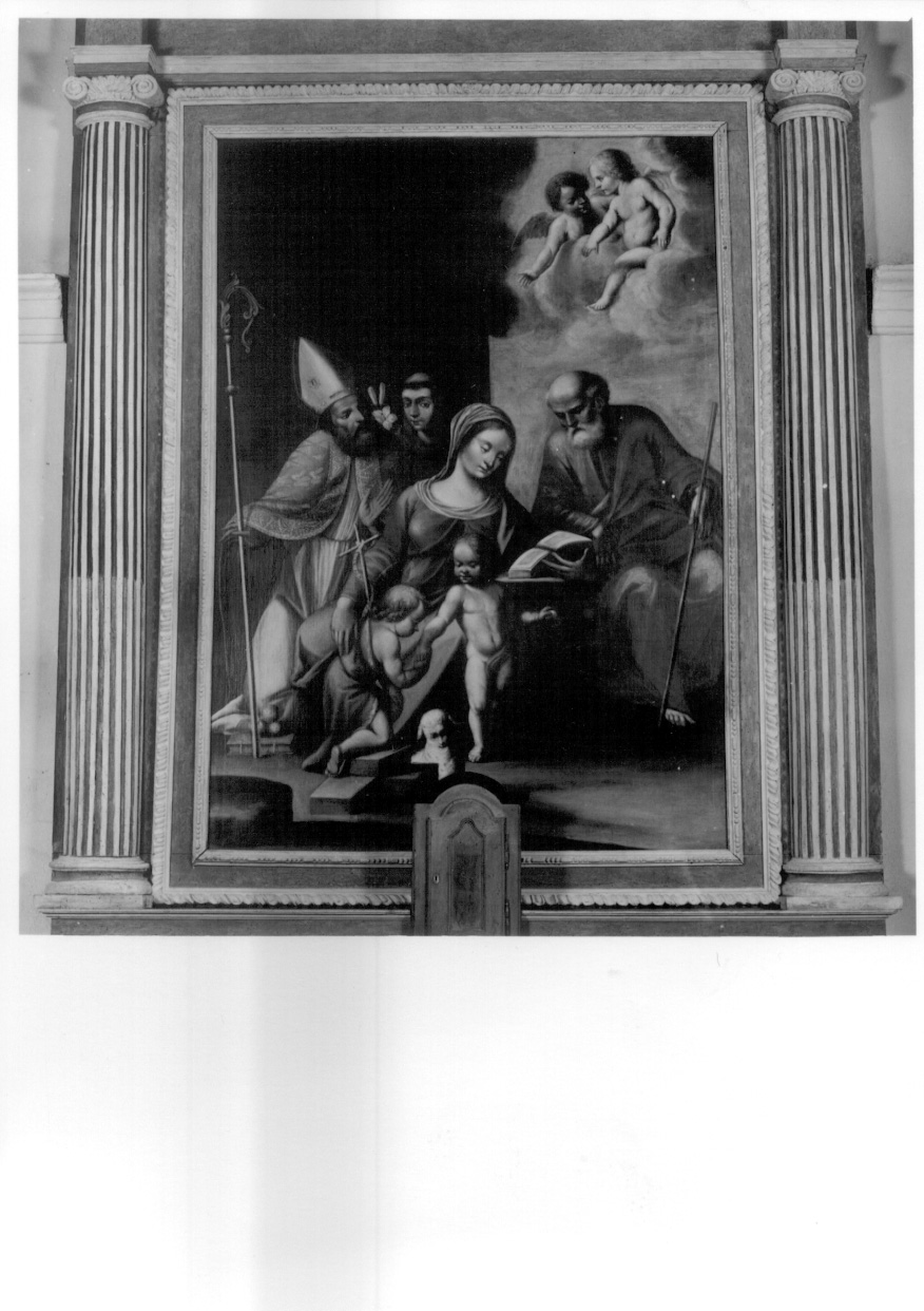 Sacra Famiglia con San Giovannino e Santi (dipinto, opera isolata) - ambito piemontese (seconda metà sec. XVII)