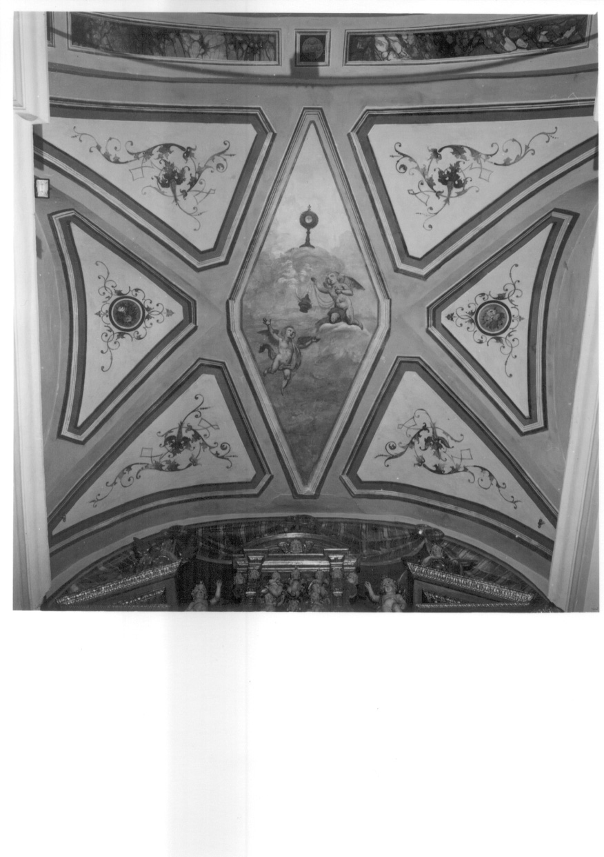 angioletti con oggetti liturgici (dipinto, elemento d'insieme) di Martini Carlo (seconda metà sec. XIX)