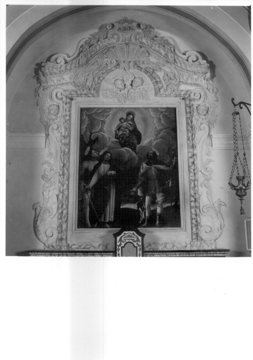 cherubini e motivi decorativi a volute (mostra d'altare, opera isolata) - ambito piemontese (prima metà sec. XVIII)