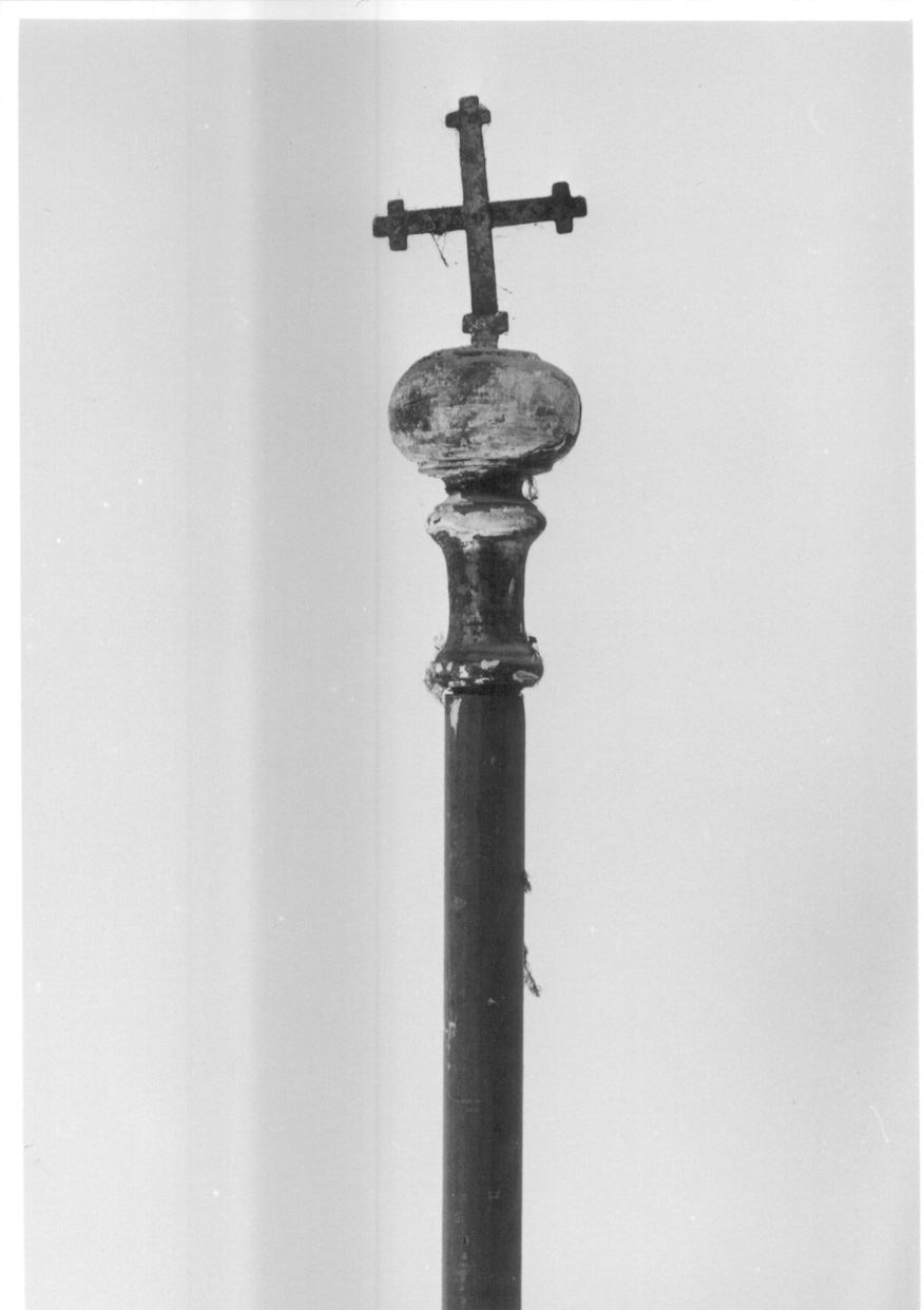 mazza processionale, opera isolata - ambito piemontese (seconda metà sec. XVIII)