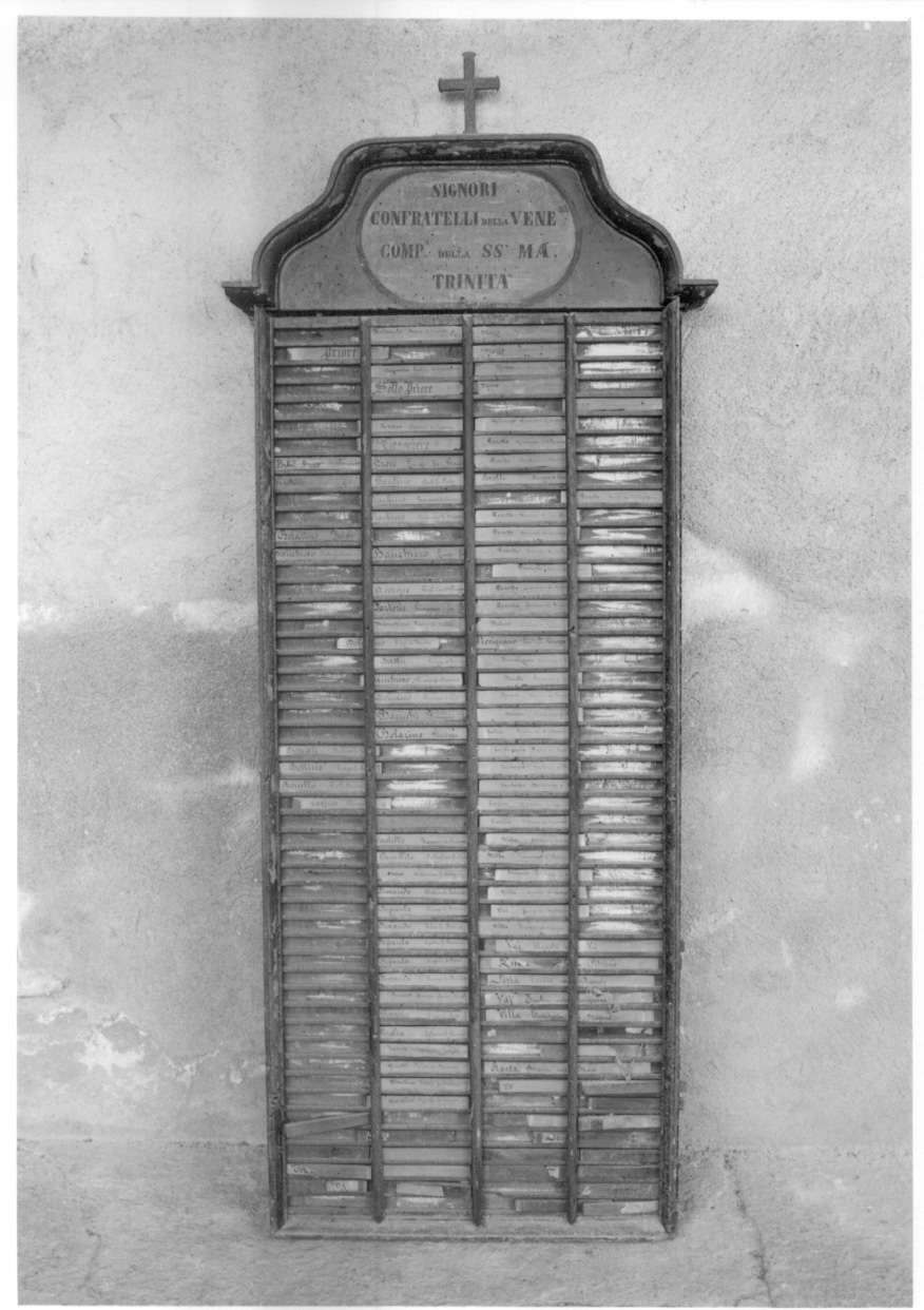 tabella di confraternita, serie - ambito piemontese (ultimo quarto sec. XIX)