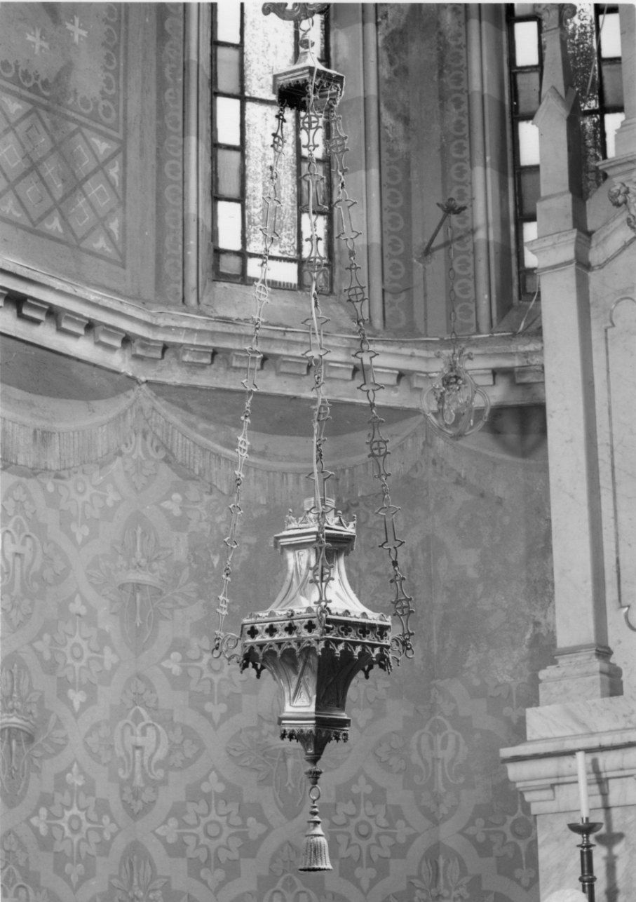 lampada pensile, opera isolata - produzione piemontese (primo quarto sec. XX)