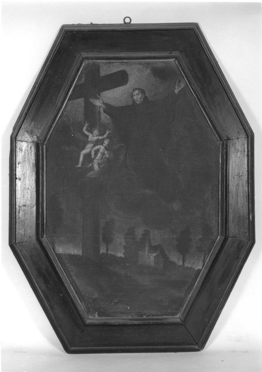 San Giovanni della Croce riceve la croce da Cristo (dipinto, opera isolata) - ambito piemontese (seconda metà sec. XVIII)