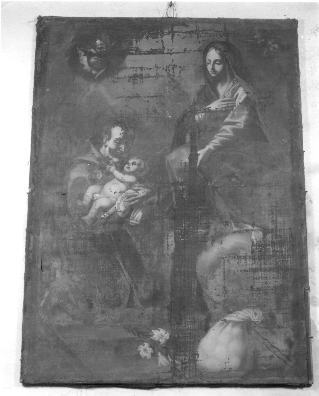 apparizione di Gesù Bambino a Sant'Antonio da Padova (dipinto, opera isolata) - ambito piemontese (seconda metà sec. XVII)