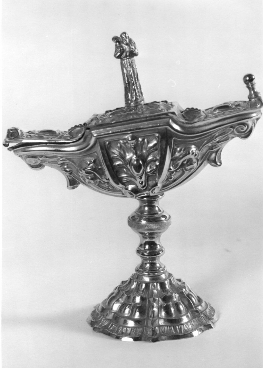 navicella portaincenso, opera isolata - produzione piemontese (fine/inizio secc. XIX/ XX)