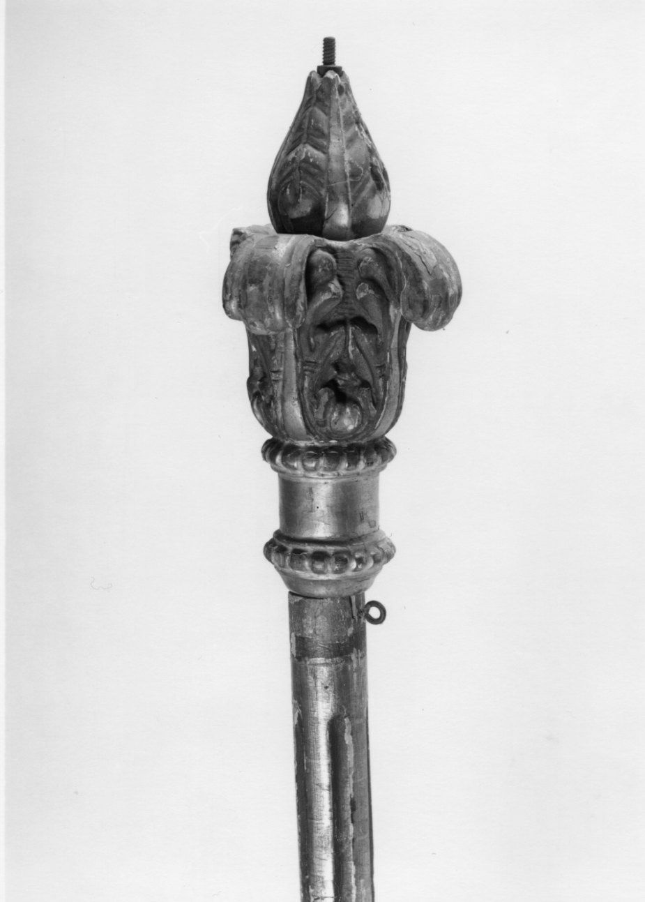 asta di baldacchino processionale, serie - bottega astigiana (seconda metà sec. XVIII)