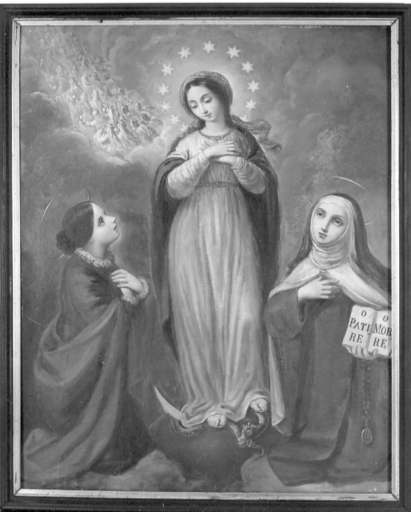 Immacolata Concezione, Sant'Orsola e Santa Teresa d'Avila (dipinto, opera isolata) - bottega piemontese (seconda metà sec. XIX)