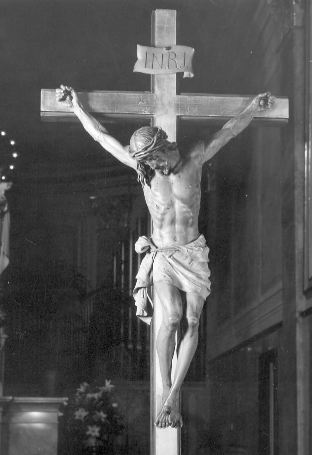 Cristo crocifisso dolente (crocifisso, opera isolata) - ambito astigiano (seconda metà sec. XIX)