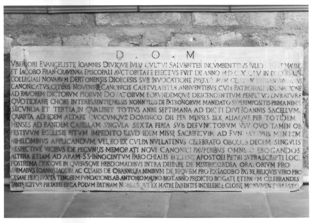 lapide, opera isolata - ambito novese (inizio sec. XX)