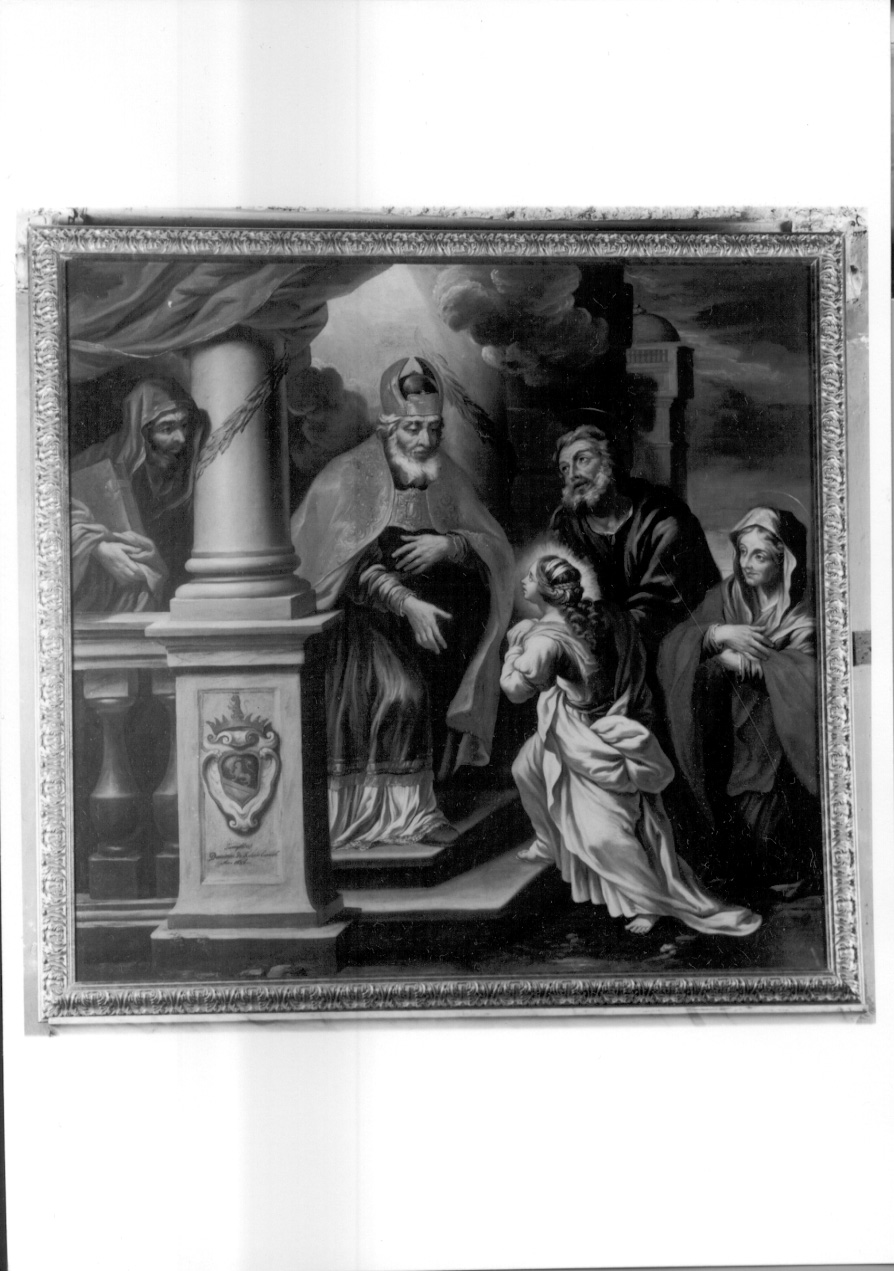 presentazione di Maria Vergine al tempio (dipinto, opera isolata) - ambito genovese (ultimo quarto sec. XVII)