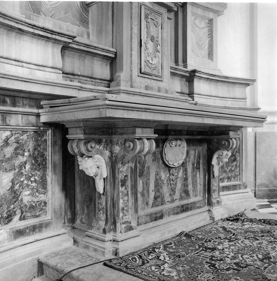 cherubini (mensa d'altare, opera isolata) di Ganna Angelo Maria, Buzzi Giuseppe (seconda metà sec. XVIII)