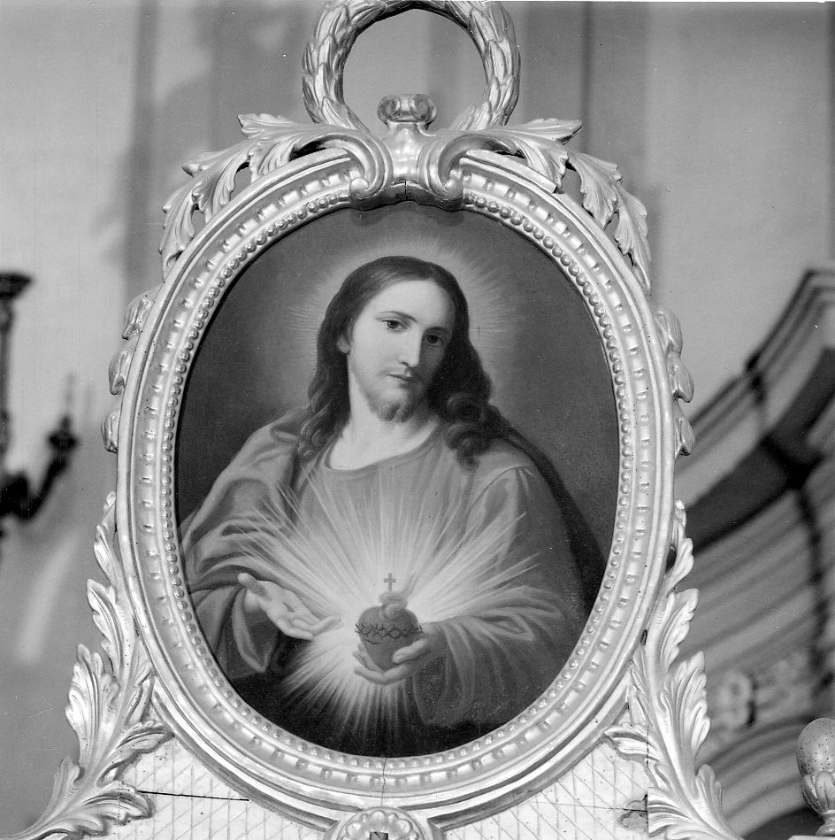Sacro Cuore di Gesù (dipinto, opera isolata) - ambito piemontese (terzo quarto sec. XIX)
