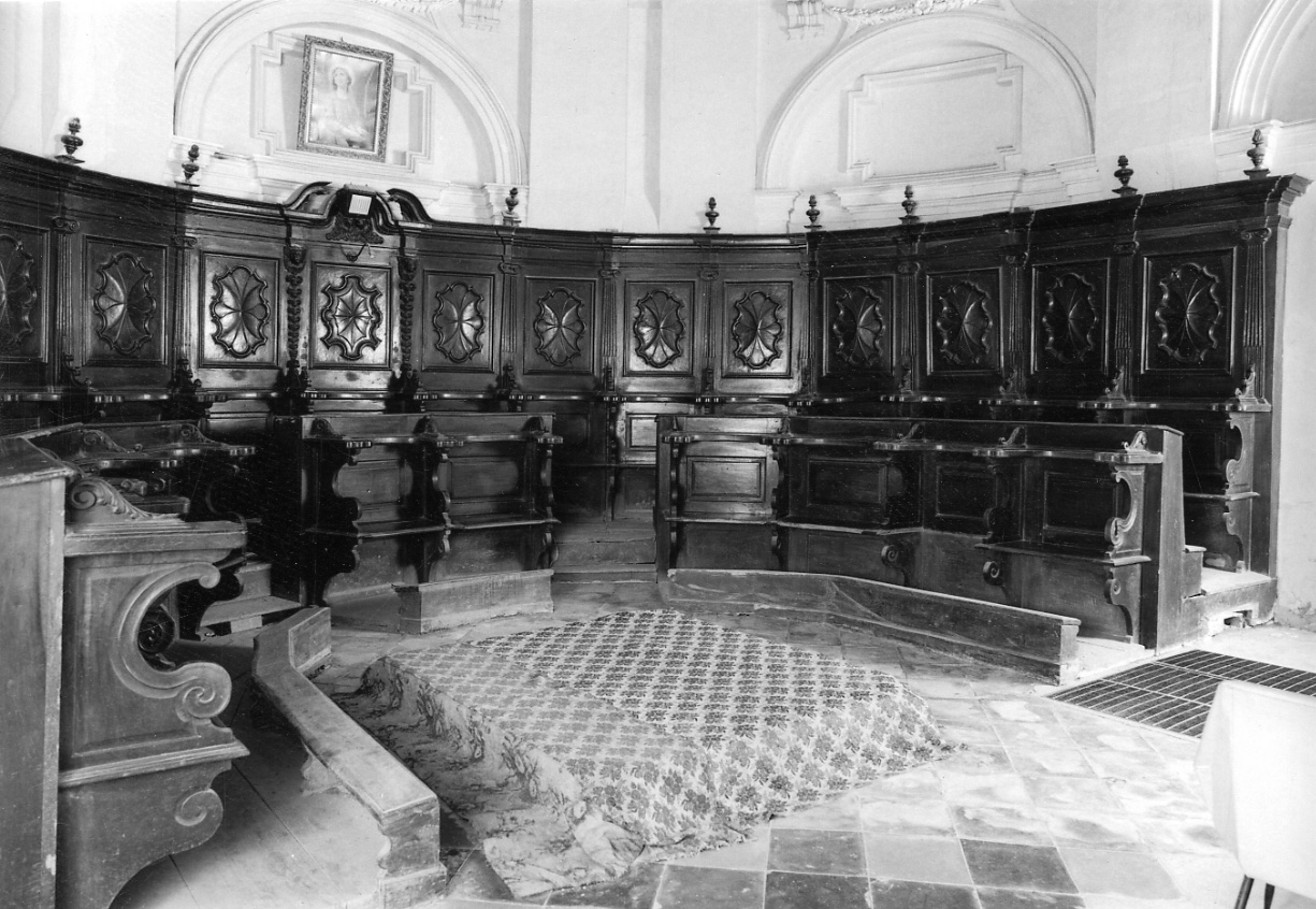 stalli del coro, opera isolata - ambito piemontese (seconda metà sec. XVIII)