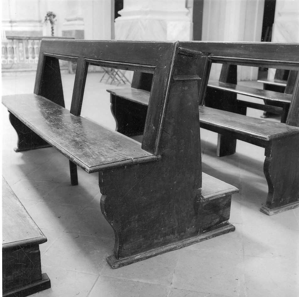 banco da chiesa, serie - ambito piemontese (seconda metà sec. XIX)