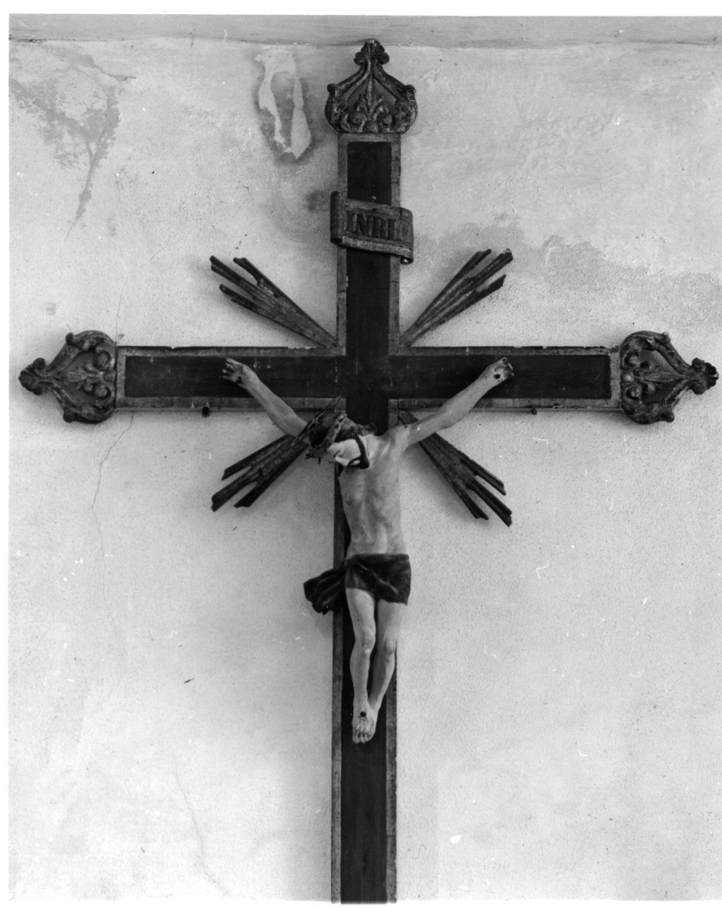 Cristo crocifisso dolente (croce processionale, opera isolata) - bottega astigiana (prima metà sec. XIX)