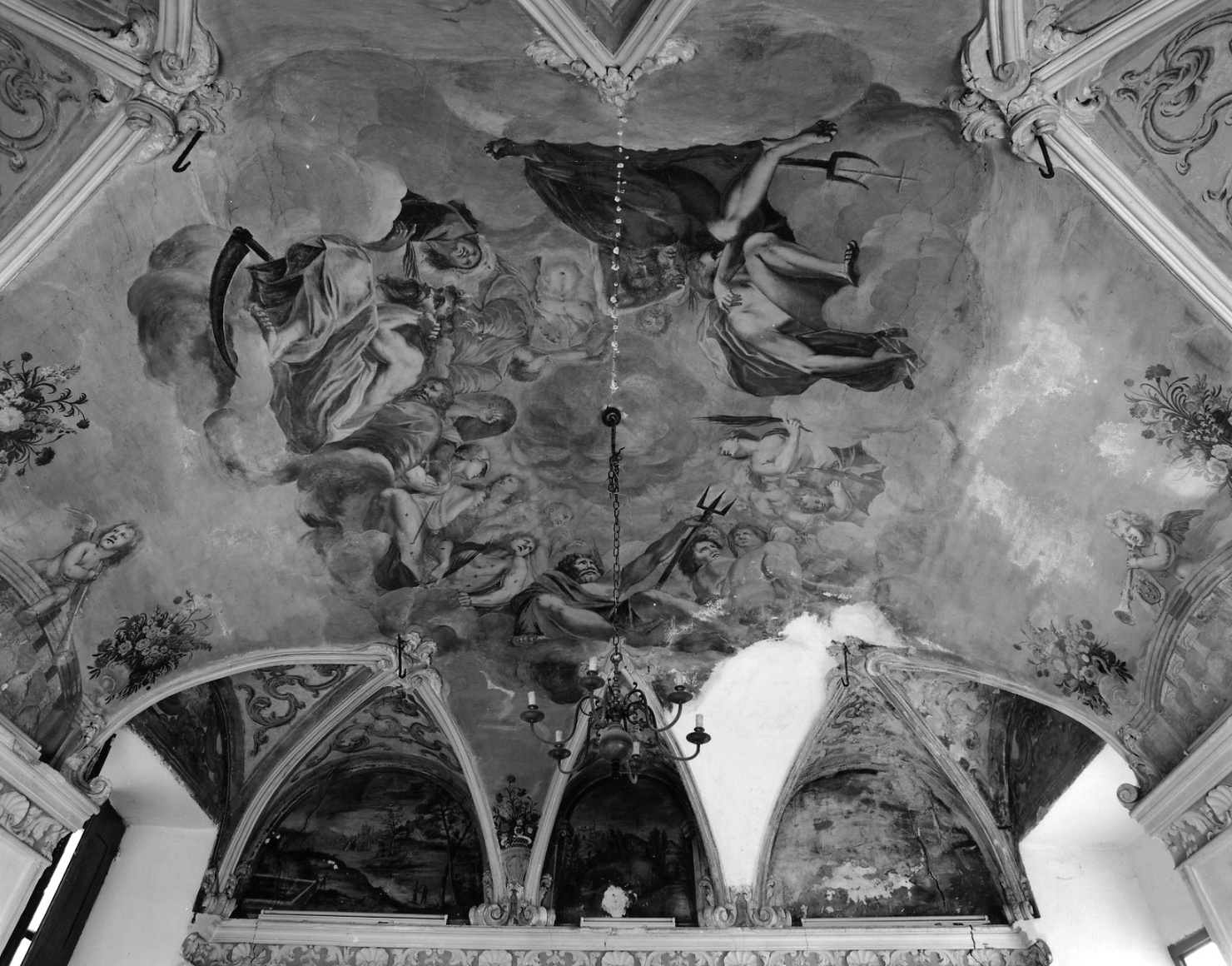 Santi e divinità dell'Olimpo (dipinto, opera isolata) - ambito piemontese (fine/inizio secc. XVII/ XVIII)