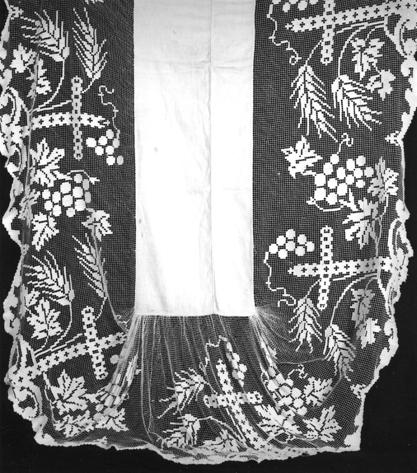 simboli eucaristici (tovaglia d'altare, opera isolata) - manifattura astigiana (sec. XIX)