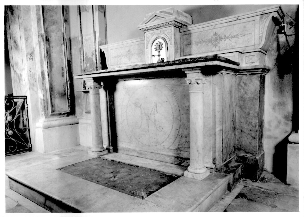 Monogramma Mariano (altare, insieme) di Rizzi Stefano (fine sec. XIX)