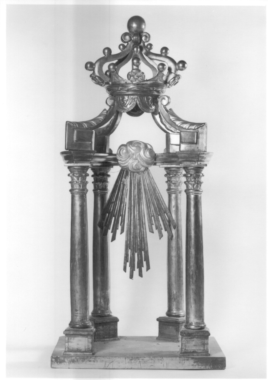 tronetto per esposizione eucaristica, opera isolata - ambito piemontese (seconda metà sec. XIX)