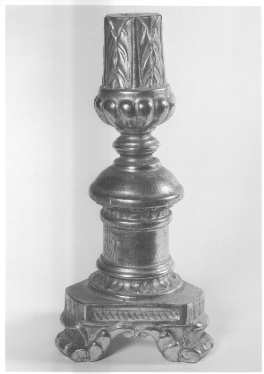 candeliere d'altare, frammento - ambito piemontese (sec. XIX)