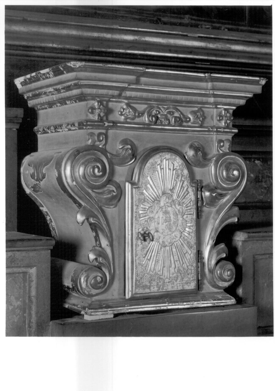 Monogramma cristologico (tabernacolo, elemento d'insieme) - ambito piemontese (secc. XIX/ XX)